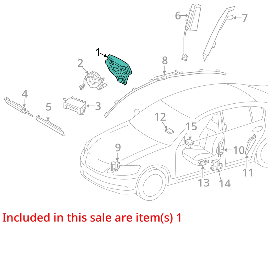 Airbag de volante de motorista Lexus GS350 LH 2008-2011 fabricante de equipamento original - Imagem 4 de 4