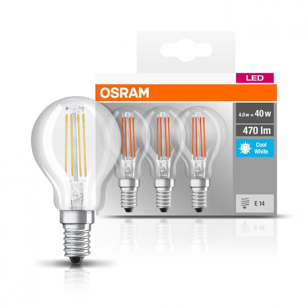 BASE LED BULB SPHERE FILAMENT 4/40W E14 230V 4058075819733