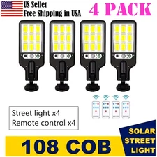 4PCS Outdoor Solar Wall Light LED Motion Sensor Bright Flood Street Lamp 3 Modes