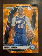 2024-25 Panini Prizm #162 Reggie Jackson Prizm Orange Ice