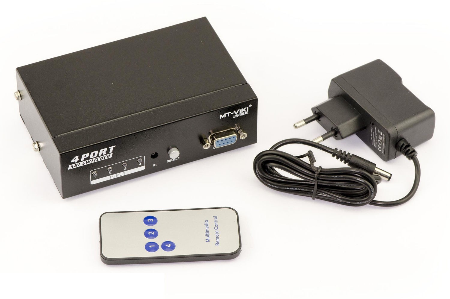 Switch SDI 4 Ports à Commutation Rapide RS232 et Télécommande