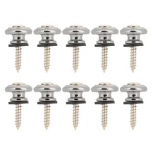 Tbest 10Pcs Mushrooms Head Guitar Strap Buttons Strap Locks Metal End Pin with