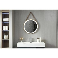 Mediterraneo 24" Round LED Bathroom Vanity Mirror in Gold LED-189G