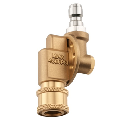#ad 1 4quot; Pressure Washer Pivoting Coupler Adapter 240° 4500 PSI Brass 7 Gears $17.56