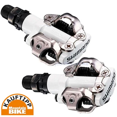 SHIMANO PD-M520 KLICKPEDAL SPD BINDUNG MOUNTAINBIKE TREKKING FAHRRAD PEDALE WEIß - Bild 1 von 2