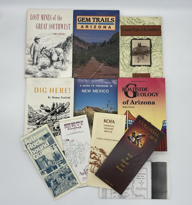 Lot of 6 Buried Treasures, Gems, Mines, Dig Sites Books of the Southwest