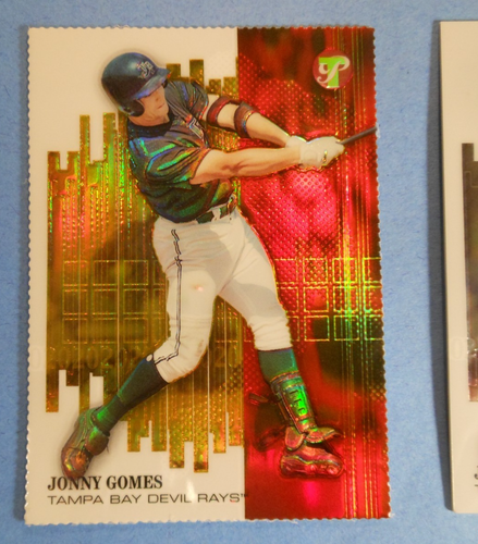 2002 Topps Pristine Jonny Gomes Gold Refractor 3 Card Lot 191 #'d/70, 1999 & 799 - Picture 5 of 11