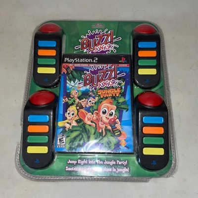 NEW Buzz Junior: Jungle Party PS2 Bundle w/ 4 Buzz! Buzzers / Damaged Package