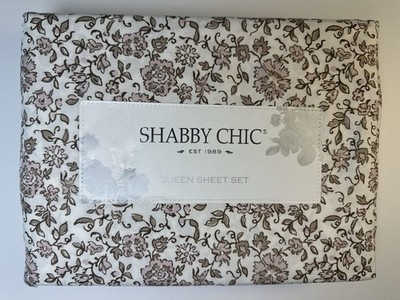 Shabby Chic /Ashwell Queen Sheet Set Ditsy Pink Brown Floral 4 PC Microfiber NEW