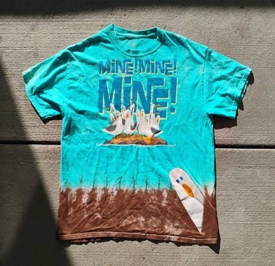 Disney Finding Nemo Mine Mine Seagulls Humor Shirt Women's Size M Tie Dye 