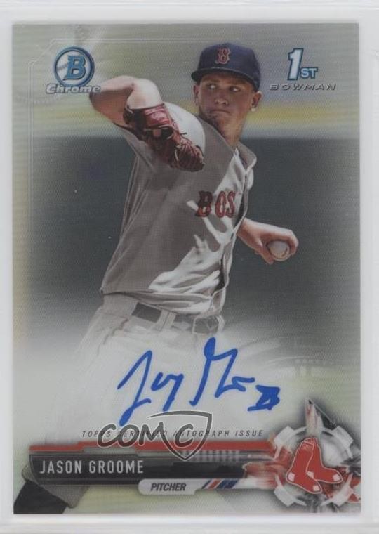 2017 Bowman Chrome Prospect Refractor 344/499 Jay Groome Jason #CPA-JG Auto 3d5