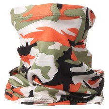 Summer Neck Gaiter Unisex Sun Protection Face Mask, Camo Orange