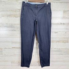Talbots The Weekend Chino Pants Size 6 Navy Blue Cotton Blend Casual Trousers