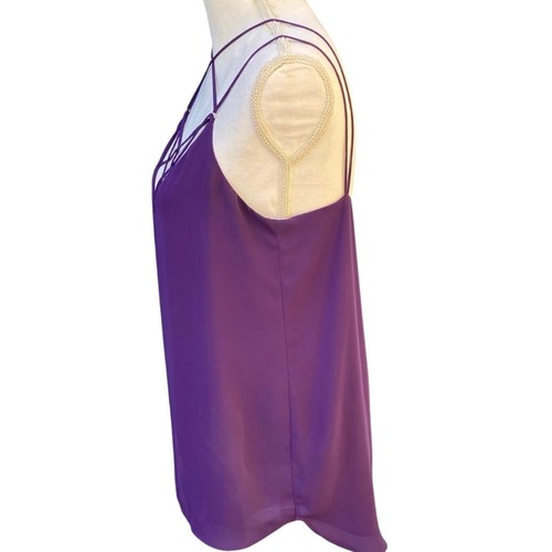 Express Women's Royal Purple Strappy Sleeveless Blouse Top Size S beachy Boho - Picture 3 of 11