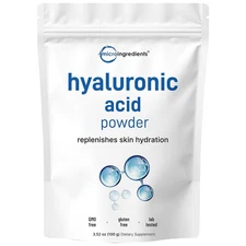 Micro Ingredients Hyaluronic Acid Powder, DIY Facial Serum, Skin Hydration Care 