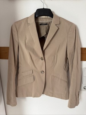 Windsor Damen Sakko Jacke Jäckchen Blazer Beige Gr. 38 Acetat Polyester