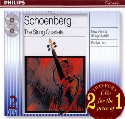 SCHOENBERG: Complete String Quartets / New Vienna String Quartet (2 CDs Philips)