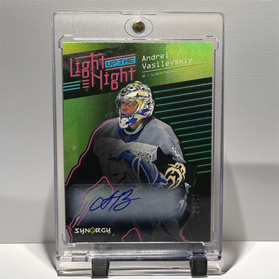 Andrei Vasilevskiy 2023-24 UD Synergy Light Up the Night Auto 23/25 #LN-AV; TBL