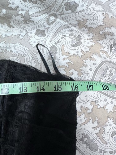 Jessica McClintock Gunne Sax Black Strapless Prom Formal Dress Sz 7 Swiss dot - Picture 15 of 17