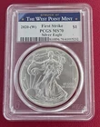 2020-(W) 1oz Silver American Eagle $1 PCGS MS 70 First Strike(West Point Mint