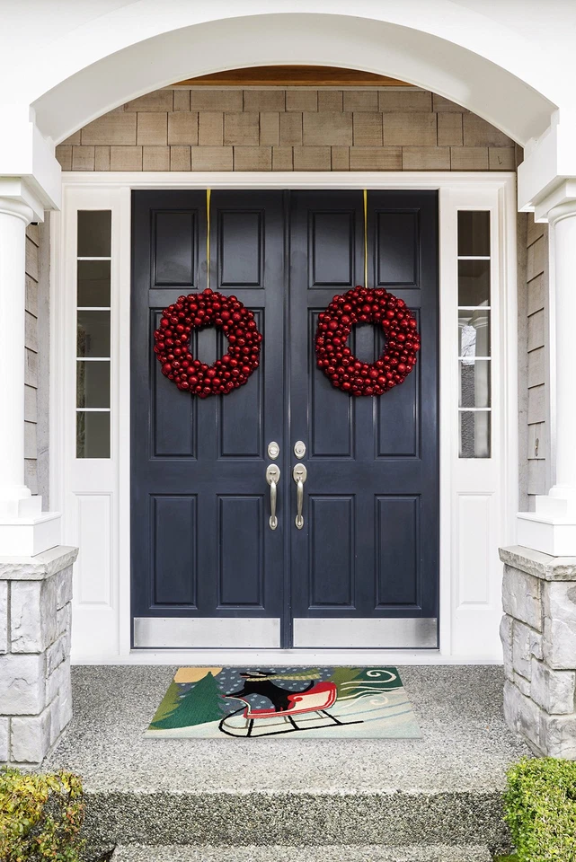 Alfombra interior exterior Frontporch - Diseño novedoso, enganchada a mano, resistente a la intemperie... Foto 3 de 3