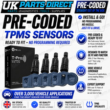 TPMS Tyre Pressure Sensors for Man TGE (17-24) - SET OF 4 - BLACK - CODED