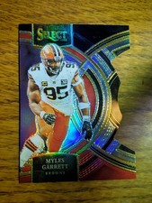 2023 Panini Select - Premier Level Myles Garrett #152 Black & Red Prizm Die-Cut