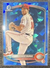 Topps 2025 Bowman Sapphire Chase Burns Chrome Prospects #BCP-122 Reds