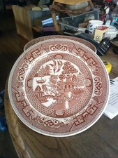 Lot Of 7 wallace china los angeles Brown Willow 9 Inch