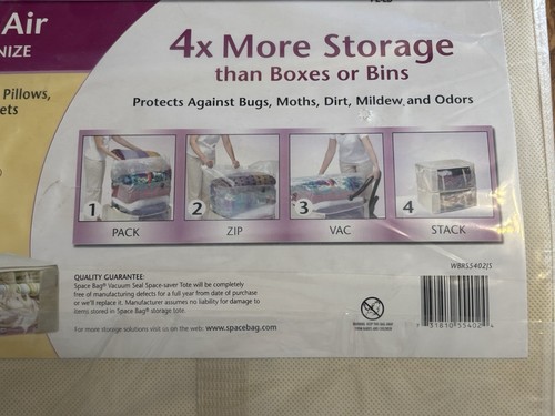 Original Space Saver Tote Vacuum-Seal Jumbo Size: 25.5" x 19.75" x 10.5” New - Picture 9 of 10