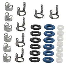 Fuel Injector Seal Kit, 6 Set Fuel Injectors Seals Repair Kit, Repair O-ring 