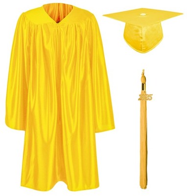 Shiny Kindergarten & Preschool Graduation Gown Cap Set with 2025 Tassel Gold ...