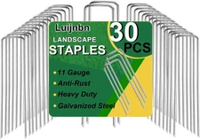 30 Pack Lawn Staples, Premium Garden Landscape Galvanized 30pcs