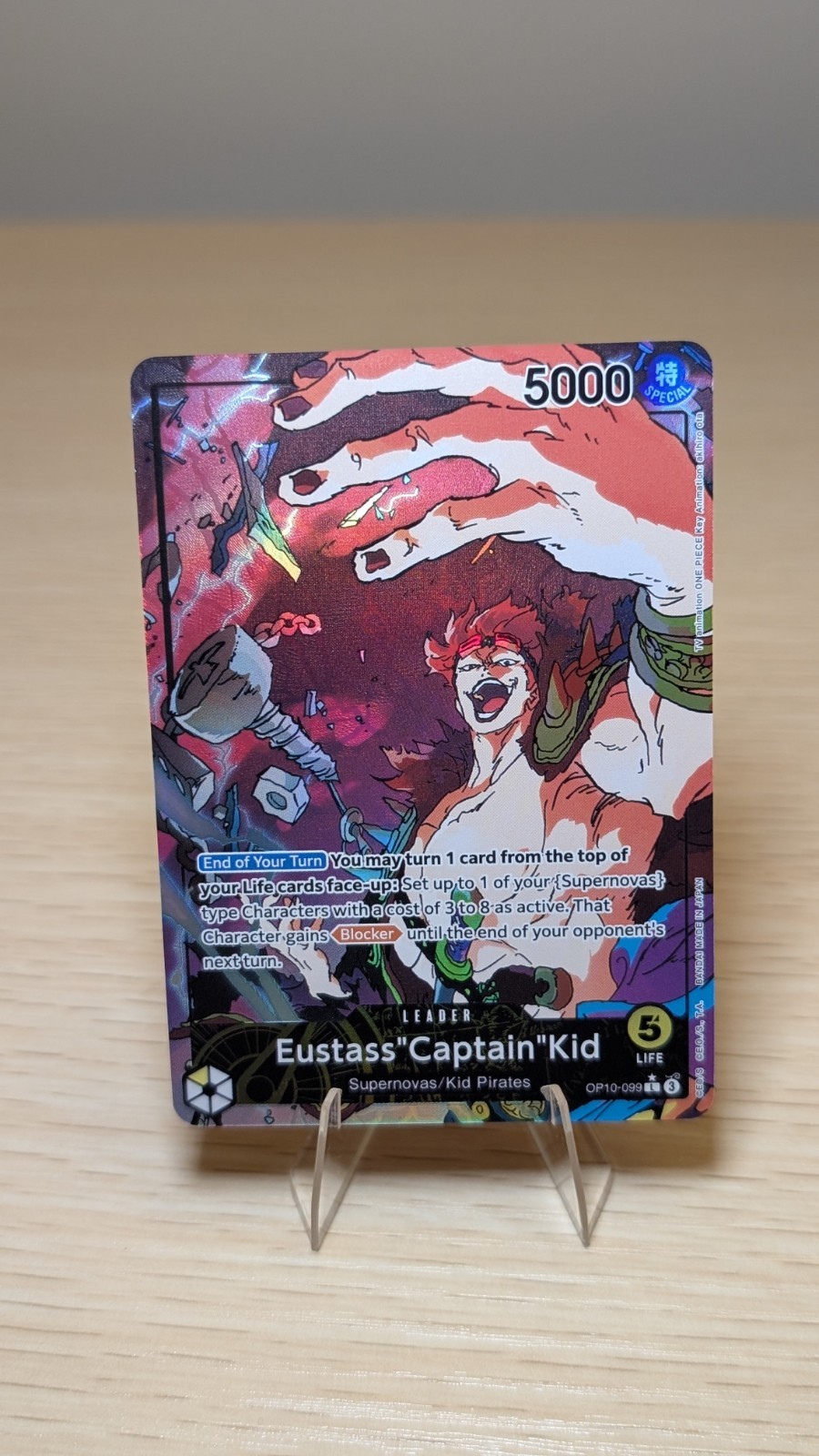 One Piece Royal Blood Eustass Captain Kid OP10-099 Parallel Alternate Leader NM