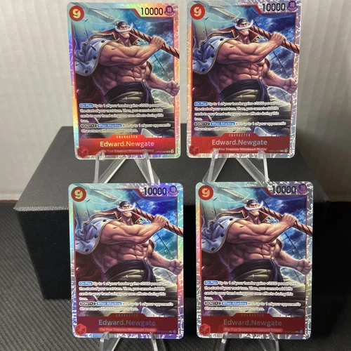 Set of 4 One Piece Card Edward Newgate OP02-004 SR Paramount War  English