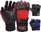 Men Gym Gloves With Wrist Wrap Workout Weight Lifting Grip Fitness Exercise MRX