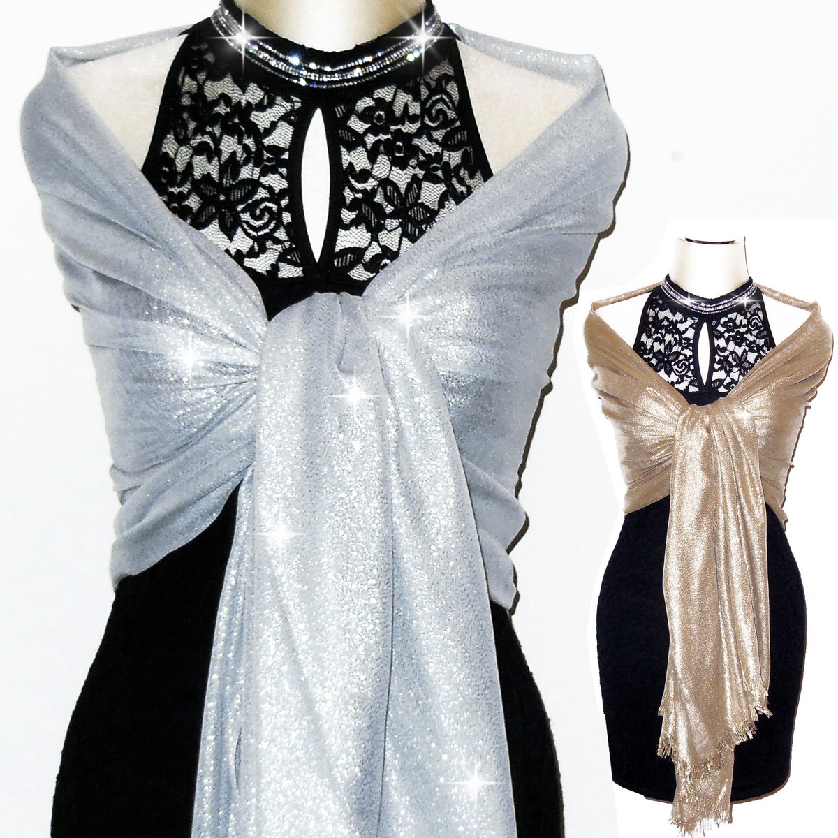 Coprispalle Elegante Zalando Stola Argento Argento Stole Per