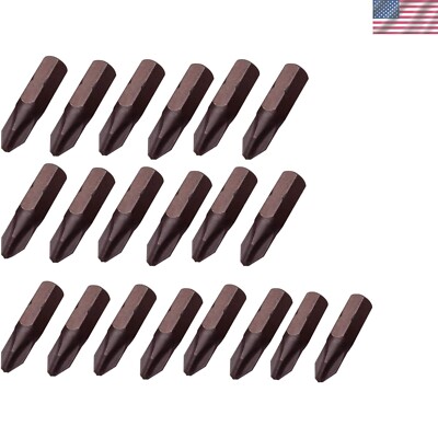 20pcs JIS Cross Head Hex Drive Bits - Durable S2 Steel with Magnetic Grip