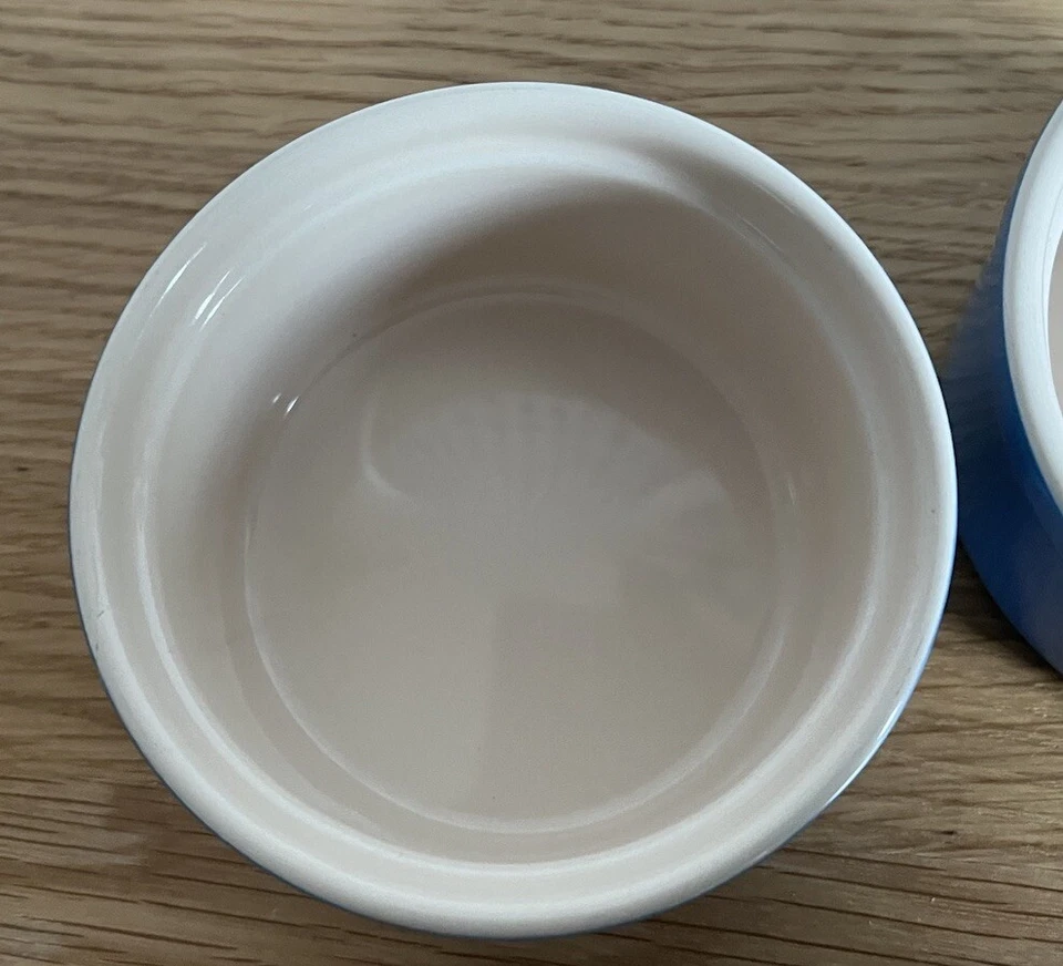 Par de platos Ramekin horno de cerámica azul Morphy Richards 3,5 x 2 pulgadas Foto 4 de 4