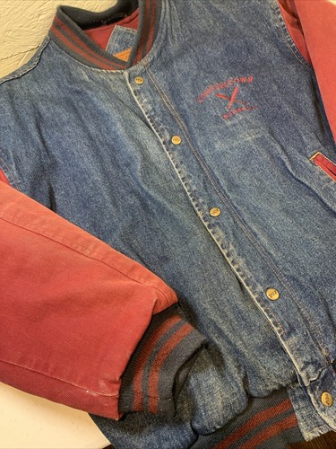 Ebbets Field Denim Varsity Jacket Men MV Sport Size Large Cooperstown NY - Picture 8 of 9
