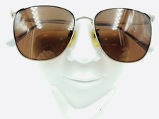 Vintage Claiborne C-501 PE Gray Metal Oval Sunglasses Japan FRAMES ONLY