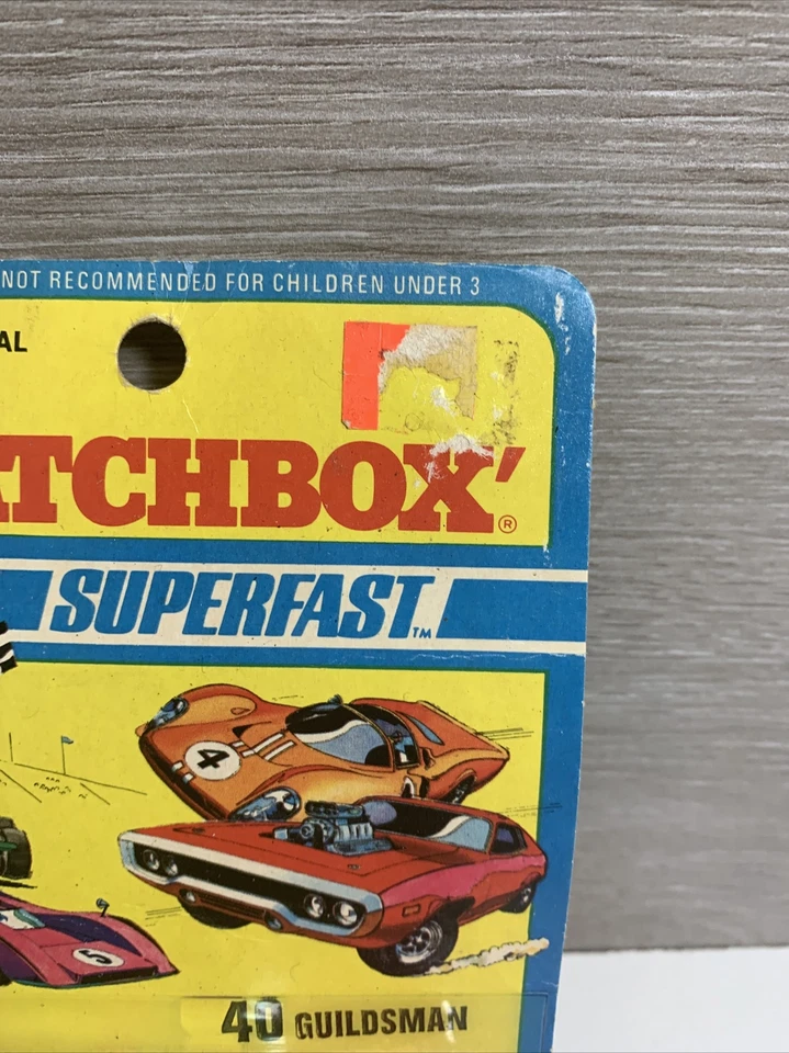 1971 年火柴盒 Lesney Superfast 40 Guildsman Windows NOS NOC *罕见卡* — 第 3/4 张图片