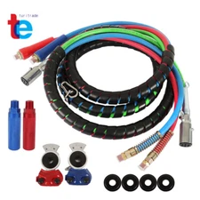 15' 3-in-1 Wrap Set Air Line Hose Assemblies For Semi Truck Tractor Trailer