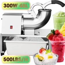 500LBS/H 300W Commercial Snow Cone Machine Ice Shaver Ice Crusher for Snow Cones