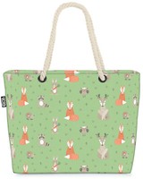 Void Tasche Hase Fuchs Eule Kinder Muster Reh Tiere Wald Waldtiere