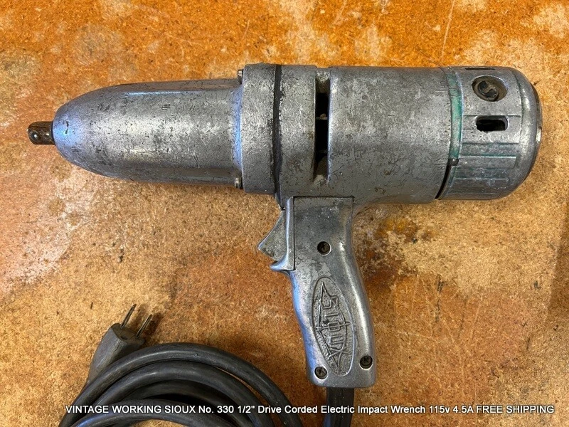 SIOUX номер Проводной электрический гайковерт 330 1/2 дюйма 115 В 4,5 А БЕСПЛАТНАЯ ДОСТАВКА - Изображение 2 из 4