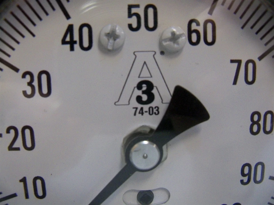 Manómetro sanitario Ashcroft 100Psi Duralife AISI 316 relleno de glicerina 2-1/2" Foto 2 de 4