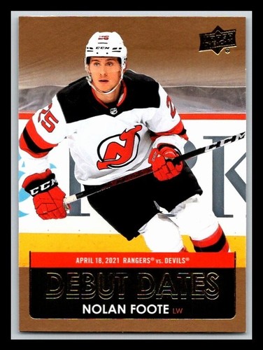 2021-22 Upper Deck Debut Dates Gold #DD23 Nolan Foote