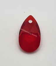 Swarovski Crystal Light Siam 16x9mm Pear 6106 Pendant; Red; Teardrop Shape