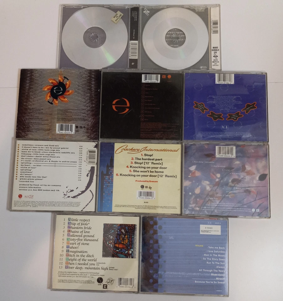 Erasure CD's: 5 Regular Albums & 5 Singles and EPs - Sire/Reprise Mute/Elektra - Image 2 of 4